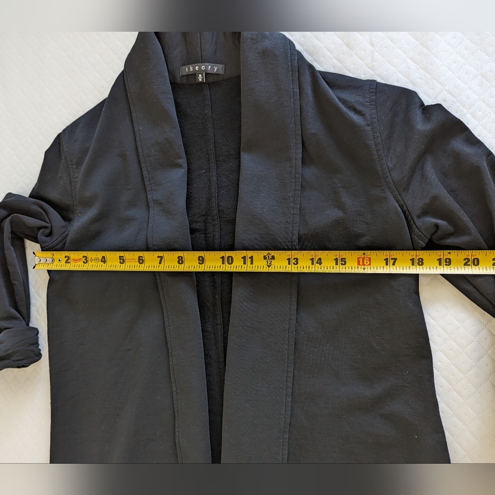 Theory Draped Open-Front Jacket Cardigan, Cotton … - image 8